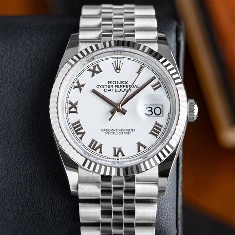 rolex datejust 36 1985|Rolex Datejust 36mm white dial.